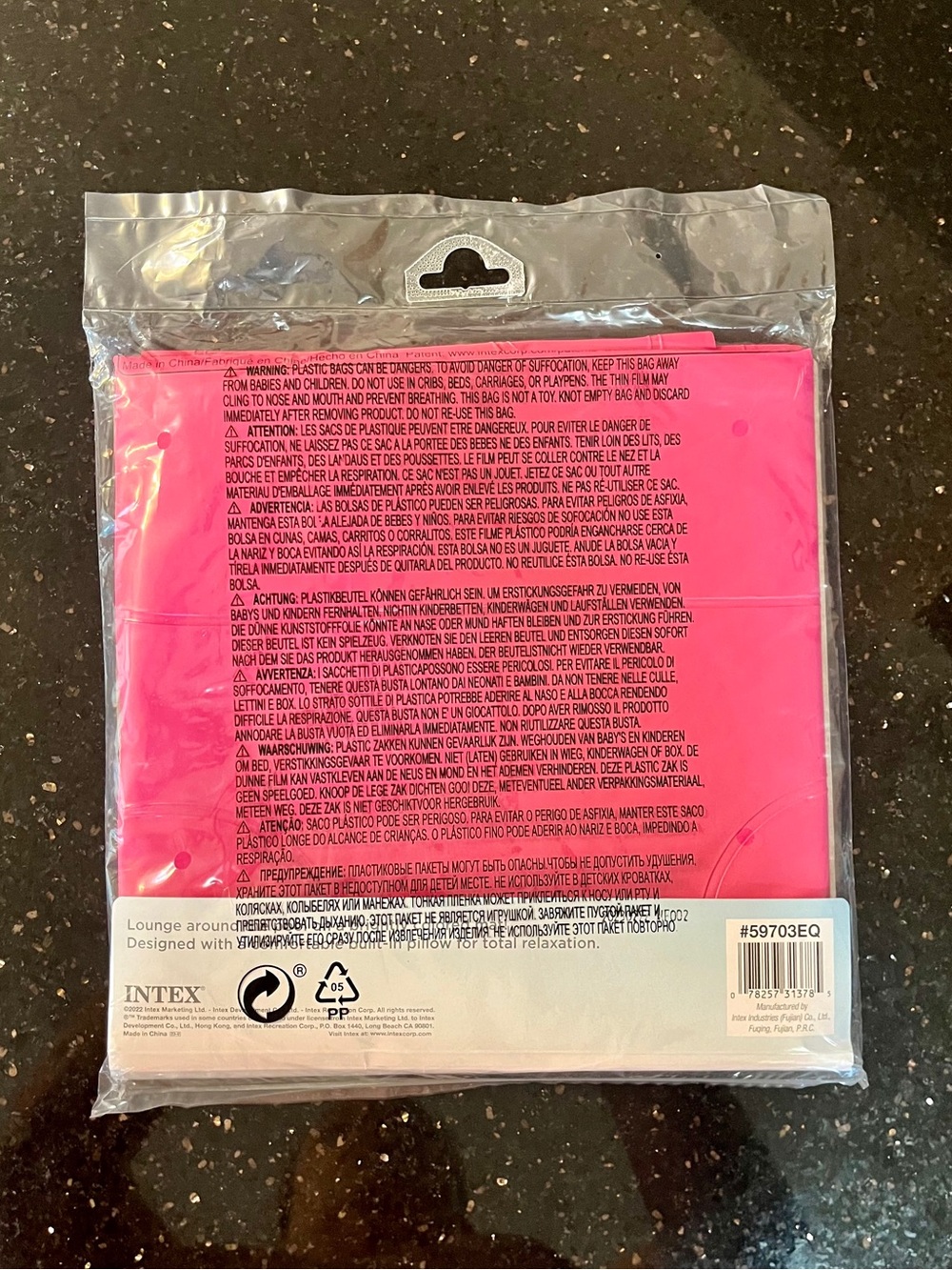 Intex Inflatable Pink Pool Mat - Picture 3 of 7